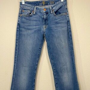 7 for all Mankind Kimmie Bootcut light blue wash jeans sz 28
